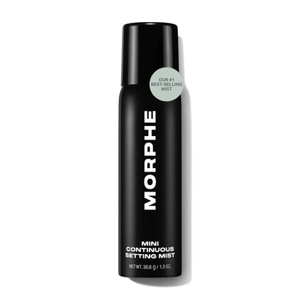 Morphe mini front packaging showing compact bottle and branding for travel convenience