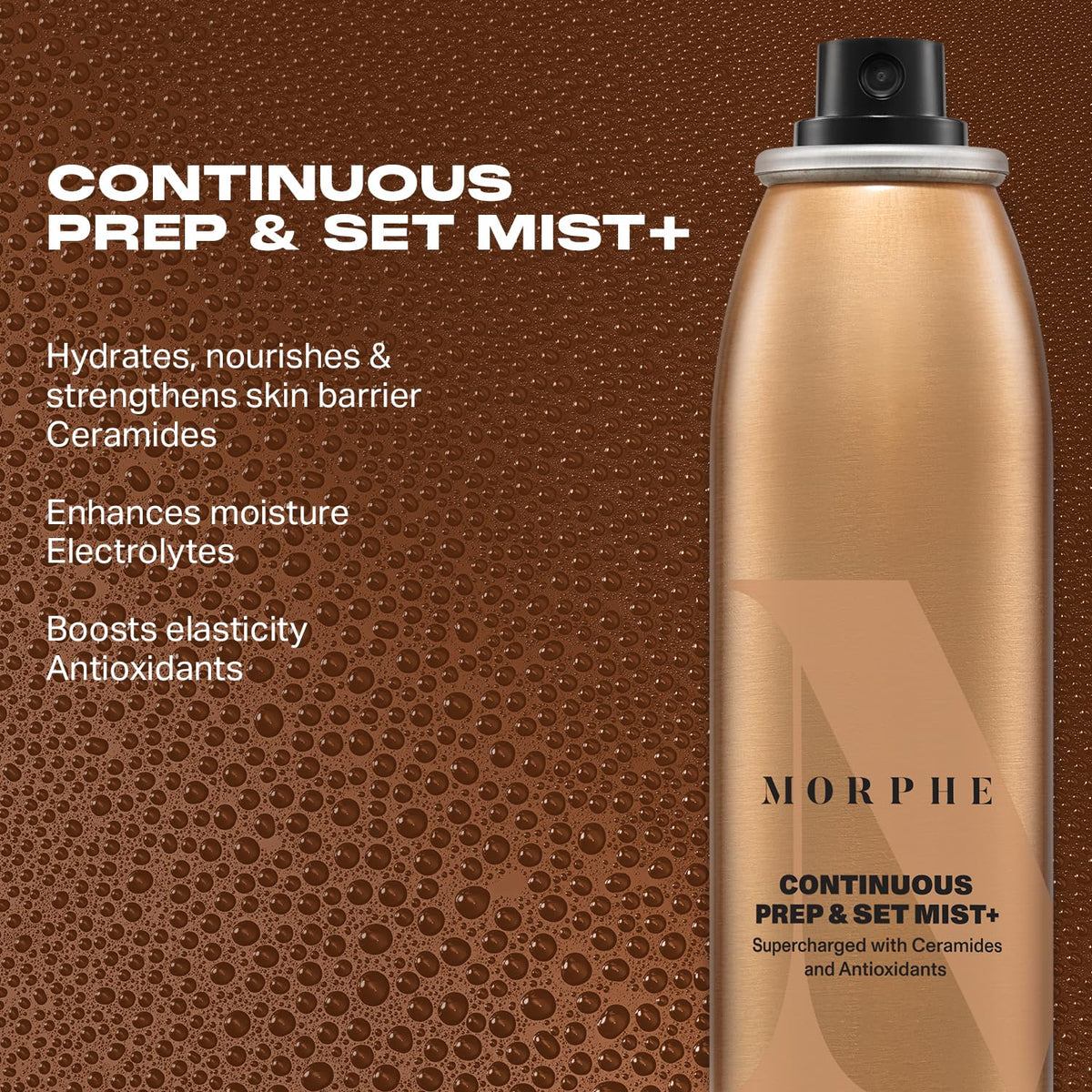 MORPHE mist droplets demonstrating micro-fine texture for seamless finish benefit