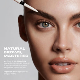 Morphe pencil drawing micro strokes along eyebrow for definition