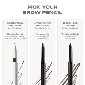 Morphe before and after brows showing natural fuller appearance