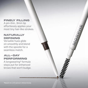 Morphe spoolie detail for blending and grooming brows smoothly