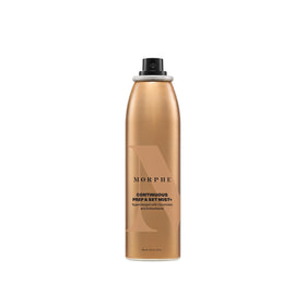 MORPHE nozzle closeup demonstrating continuous air-powered spray for even application