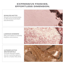 MORPHE outer spice metallic shimmer detail showing reflective payoff for focal pops