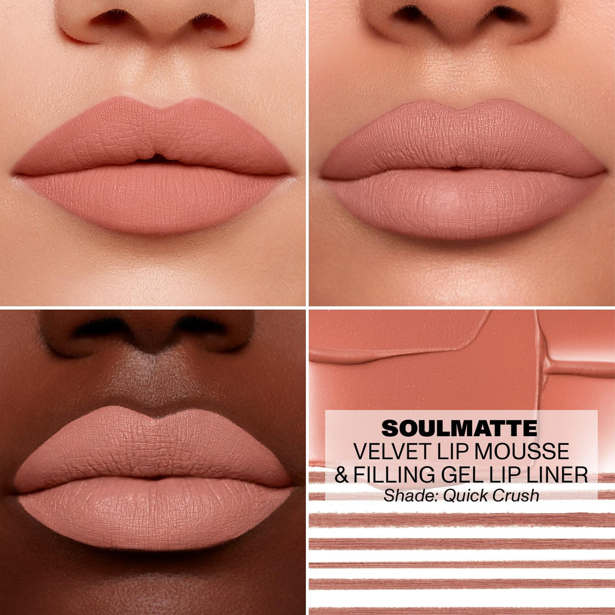 MORPHE Soulmatte full lip look showcasing all-over matte coverage and long-lasting color