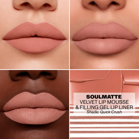 MORPHE Soulmatte full lip look showcasing all-over matte coverage and long-lasting color