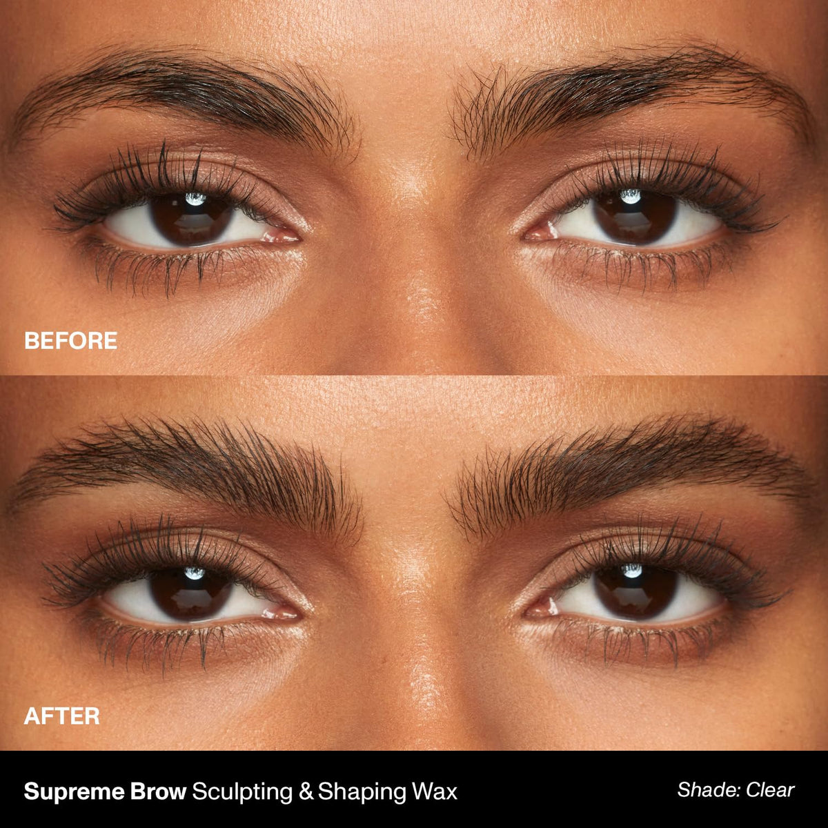 Morphe clear brow wax open wand texture showing smooth application benefit