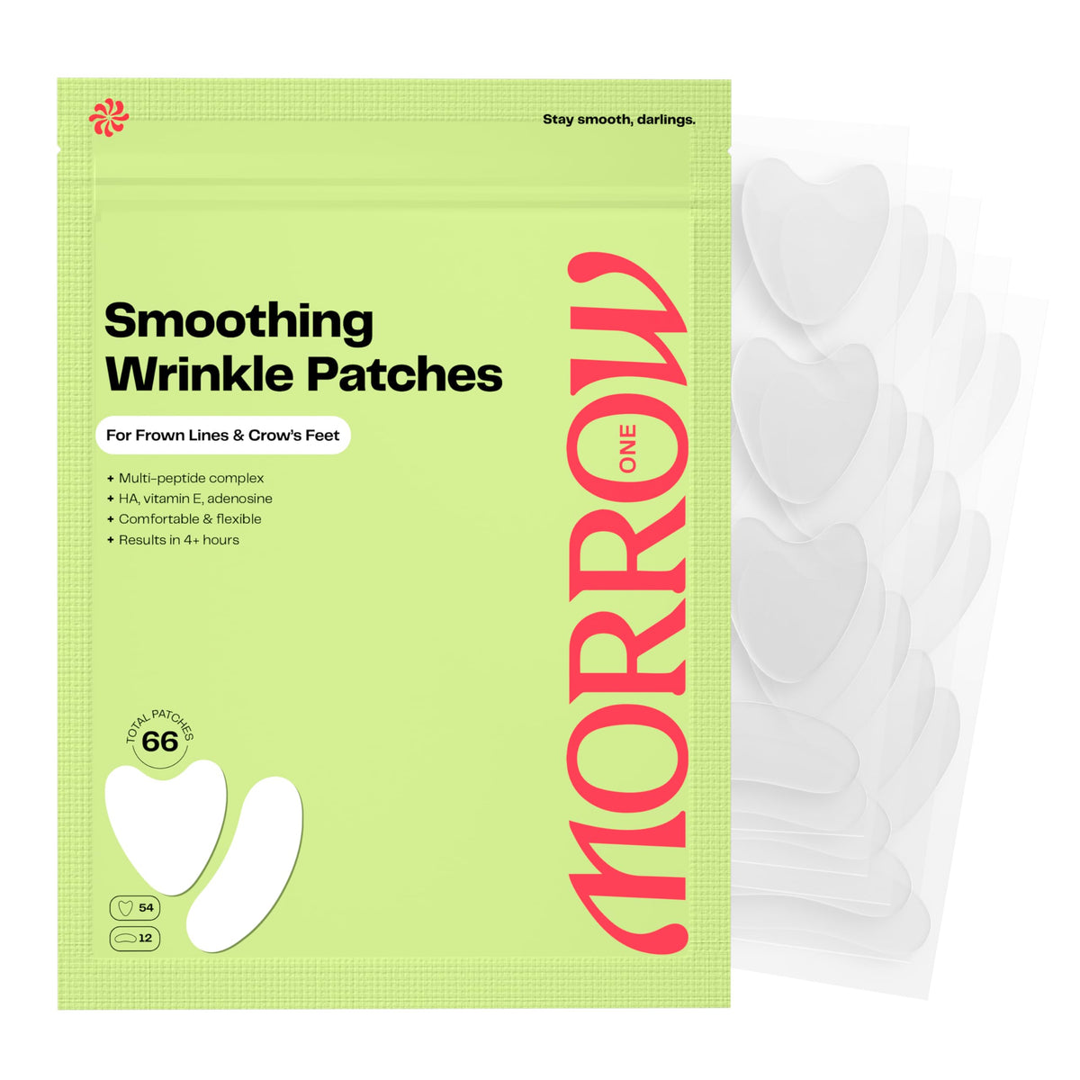 Morrow front packaging showing 66-count box and product benefit