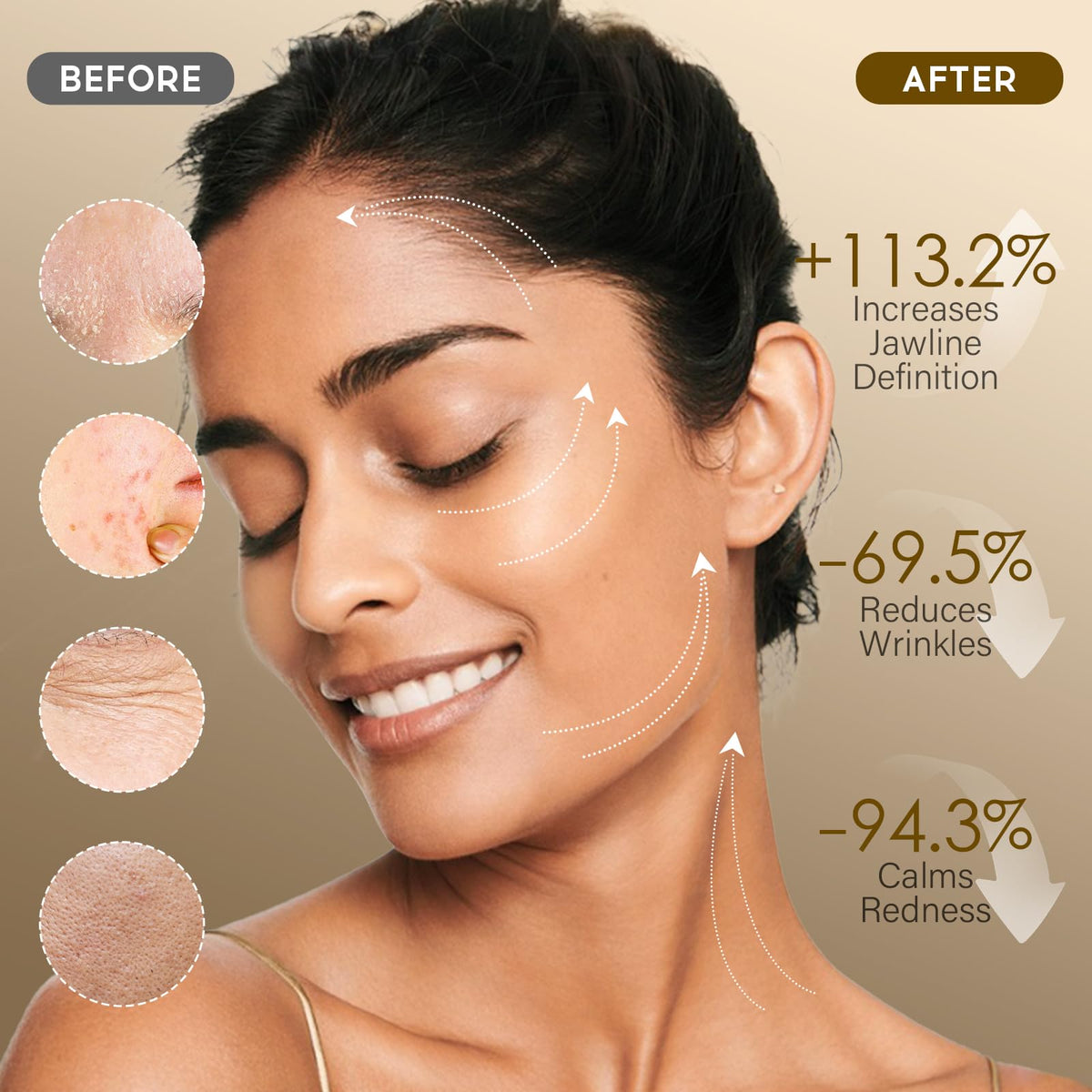 MOSRROU ingredient label close-up emphasizing collagen and hyaluronic acid