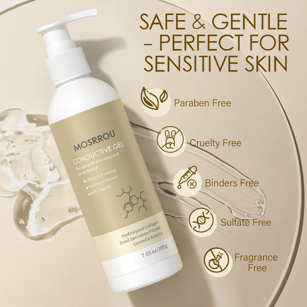 MOSRROU on a bathroom vanity staged to show daily skincare convenience