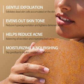 MOSRROU close-up of scrub texture highlighting exfoliating particles