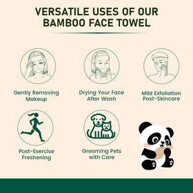 MOTHER EARTH towel in hand demonstrating gentle use on skin