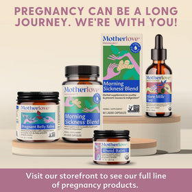 Motherlove label close-up showing certified organic herbs and clean ingredients
