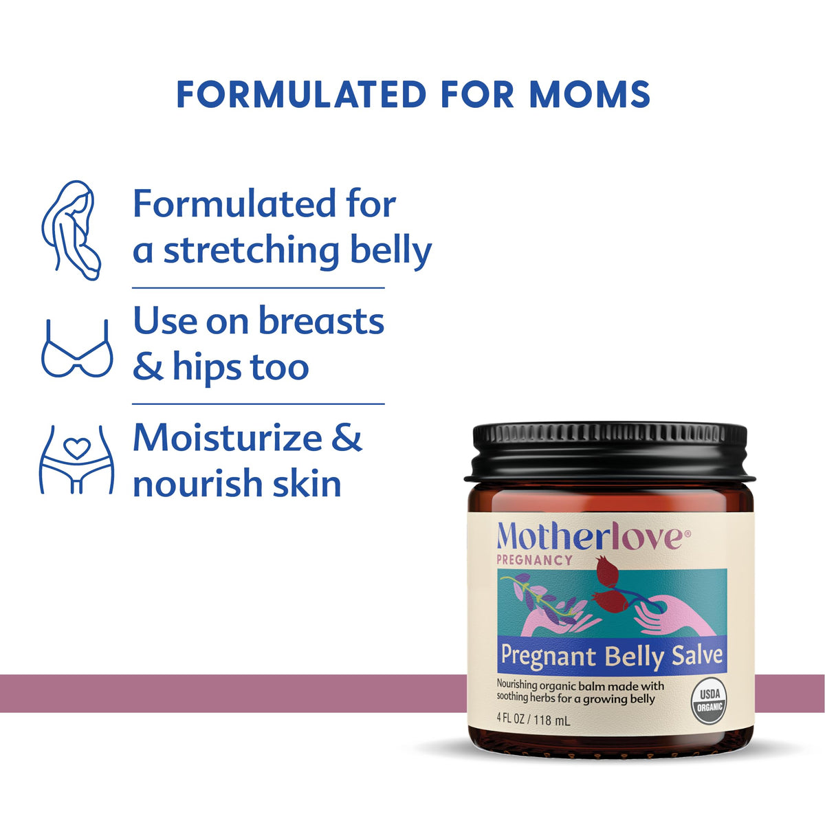 Motherlove open jar texture close-up showing smooth salve for easy absorption
