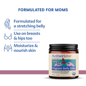 Motherlove open jar texture close-up showing smooth salve for easy absorption