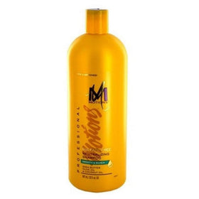 Motions shampoo in use with salon lather demonstrating gentle cleanse and residue removal