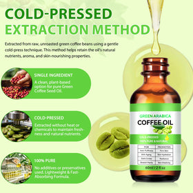 Moulis label close-up highlighting cold-pressed green coffee bean purity