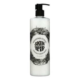 Mountain Ocean front pump bottle showing packaging and 16 oz size benefit
