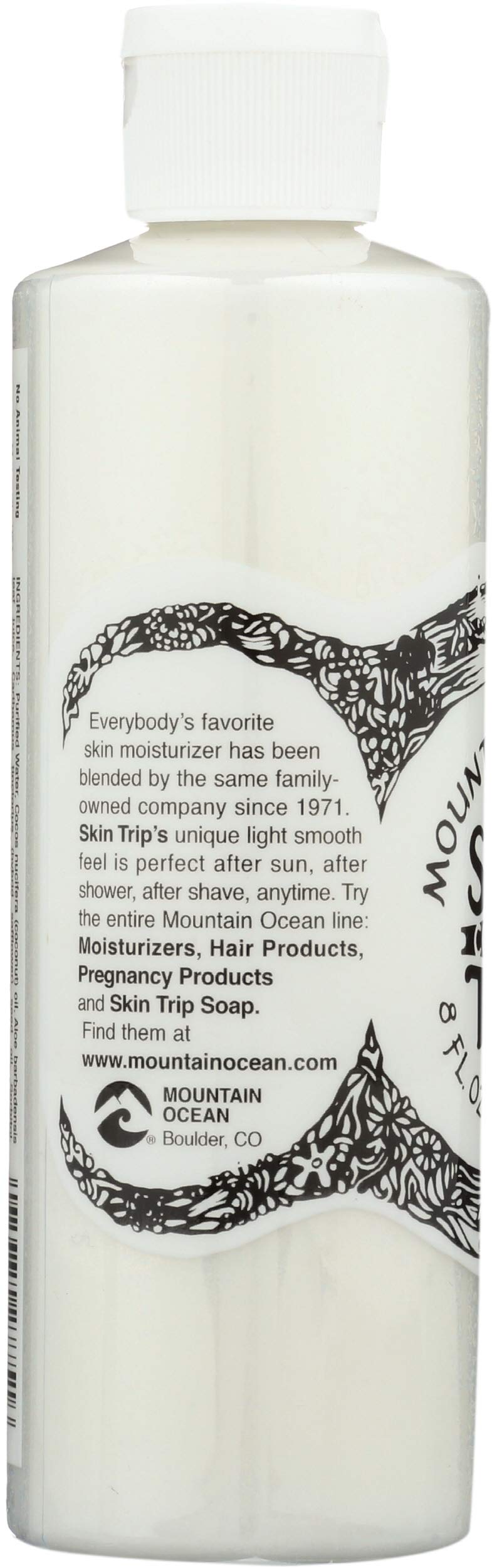 Mountain Ocean ingredients flatlay with coconut and aloe to show natural actives