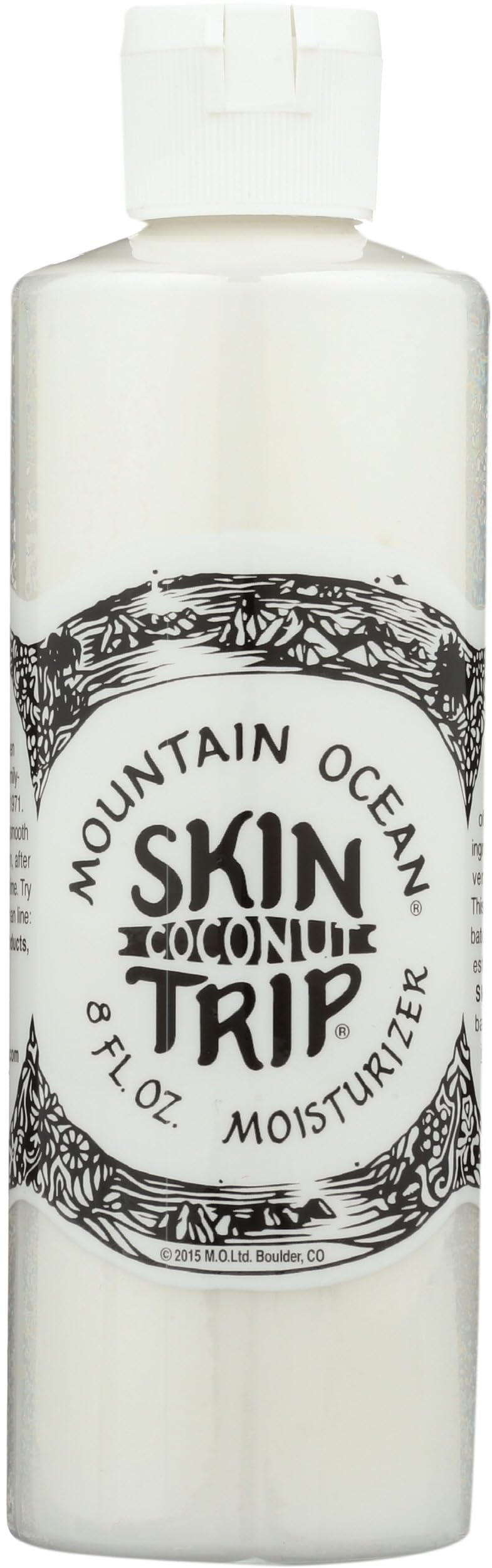 Mountain Ocean front bottle showing clean label and size, highlights lightweight benefit