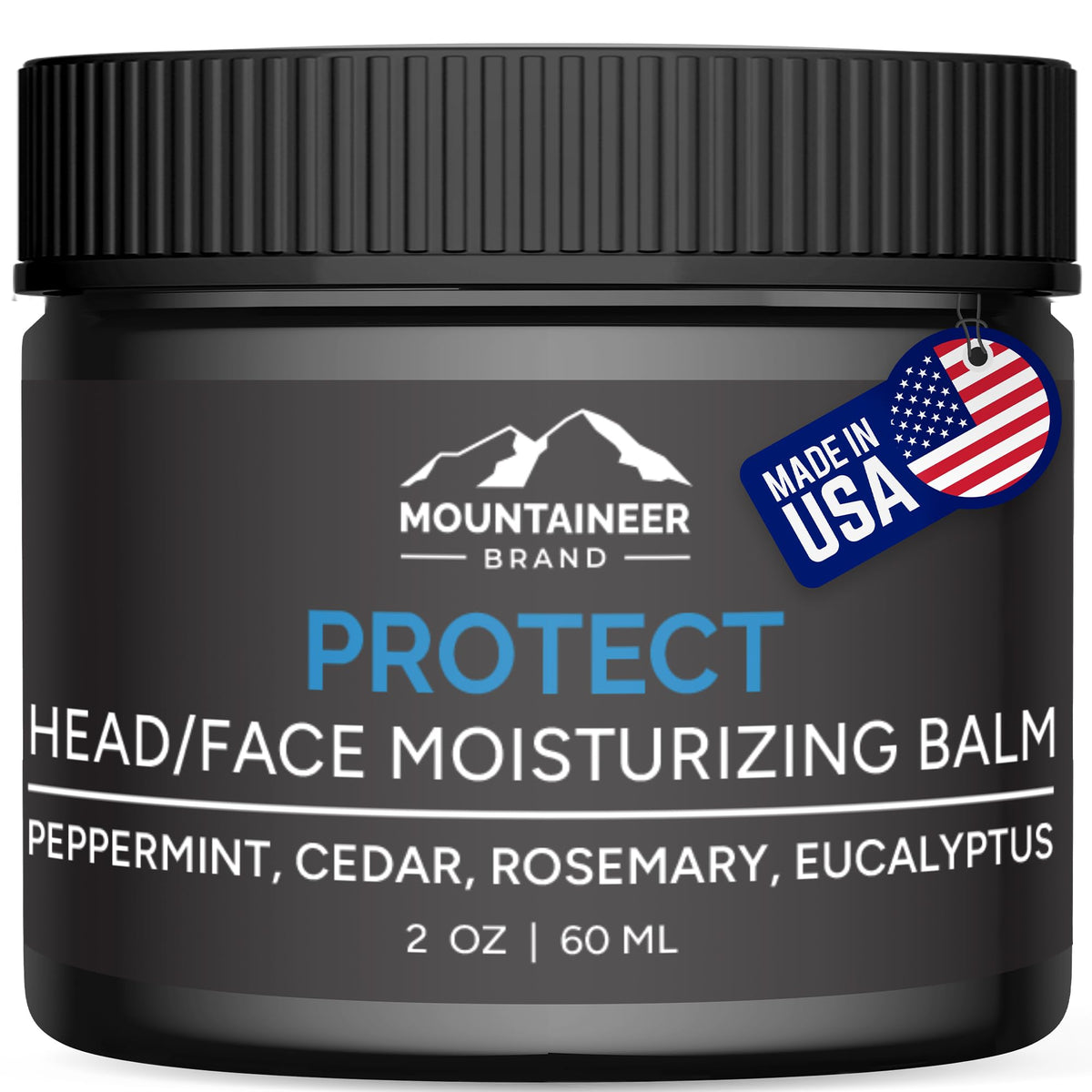 Mountaineer Brand jar front packaging showing Protect 2oz and benefits