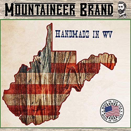 Mountaineer Brand handmade batch card from West Virginia emphasizing small-batch quality