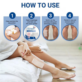 MOYEE patch adhesive back showing secure stick for comfortable wear