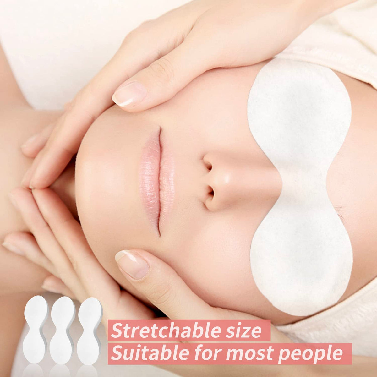 MoyRetty eye cover in use during a facial for hygienic protection