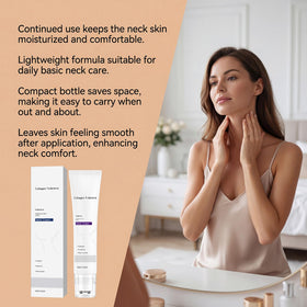 MQN applied to neck in lifestyle shot demonstrating smooth, mess-free use