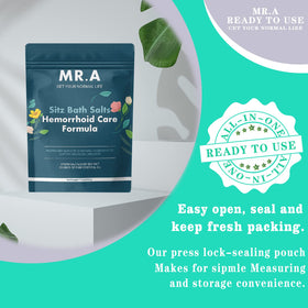 MR.A ingredients display with botanicals showing natural essential oil sourcing