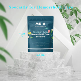 MR.A pouch beside a measuring spoon illustrating 330g size and portioning benefit