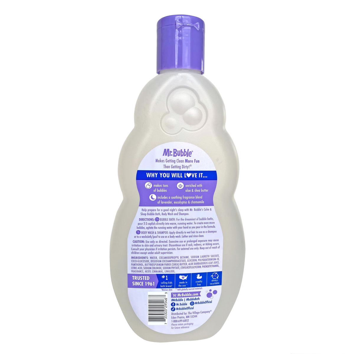 Mr. Bubble bubble bath filling tub creating a relaxing bedtime atmosphere