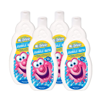Mr. Bubble front bottle showing gentle formula and family-friendly design