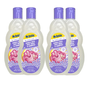 Mr. Bubble front packaging shows calming 3in1 formula for simplified baths