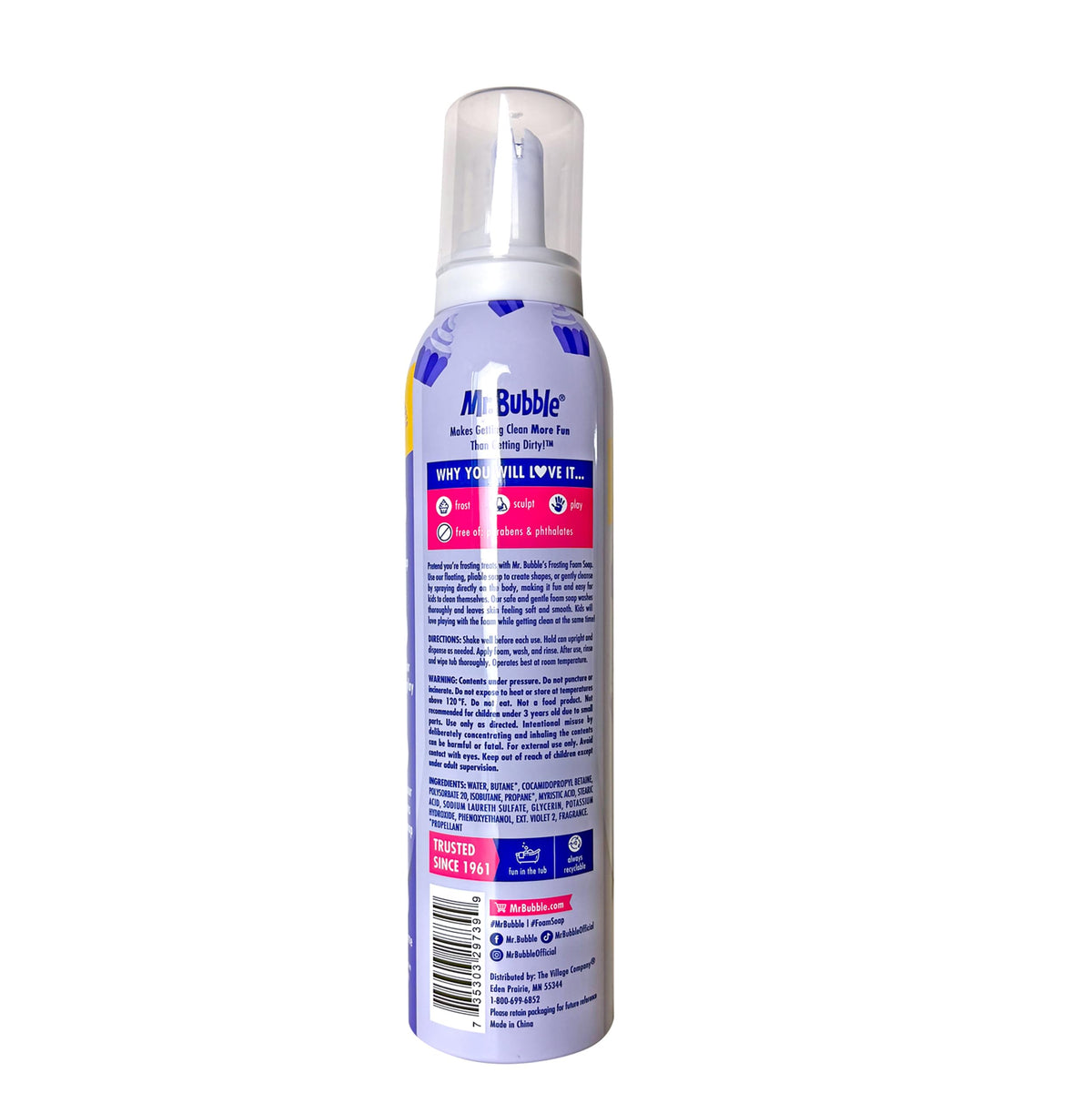 Mr. Bubble three bottles arranged on shelf benefit: multipack convenience for families