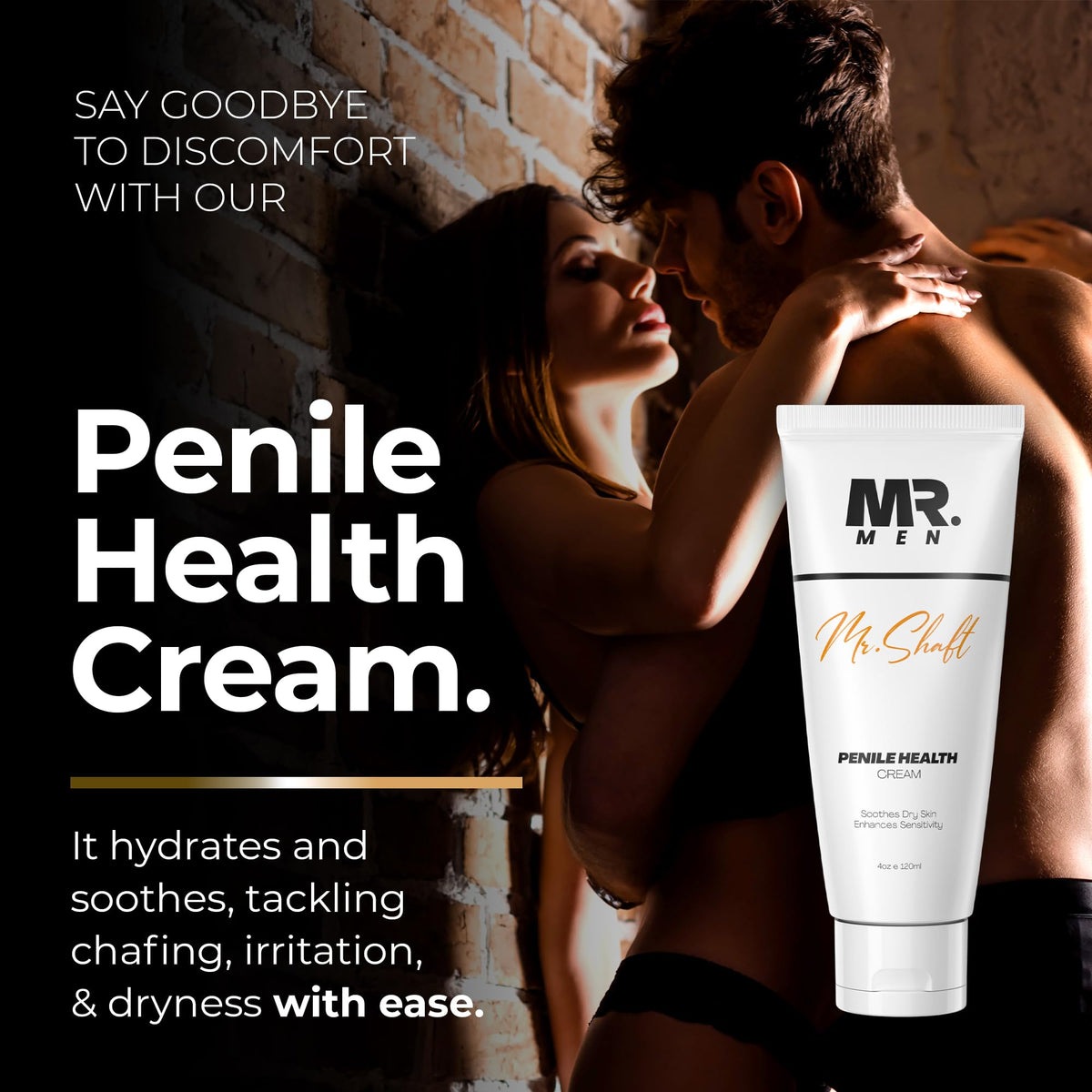 Mr. Men being applied to hand to illustrate gentle application and soothing hydration benefit
