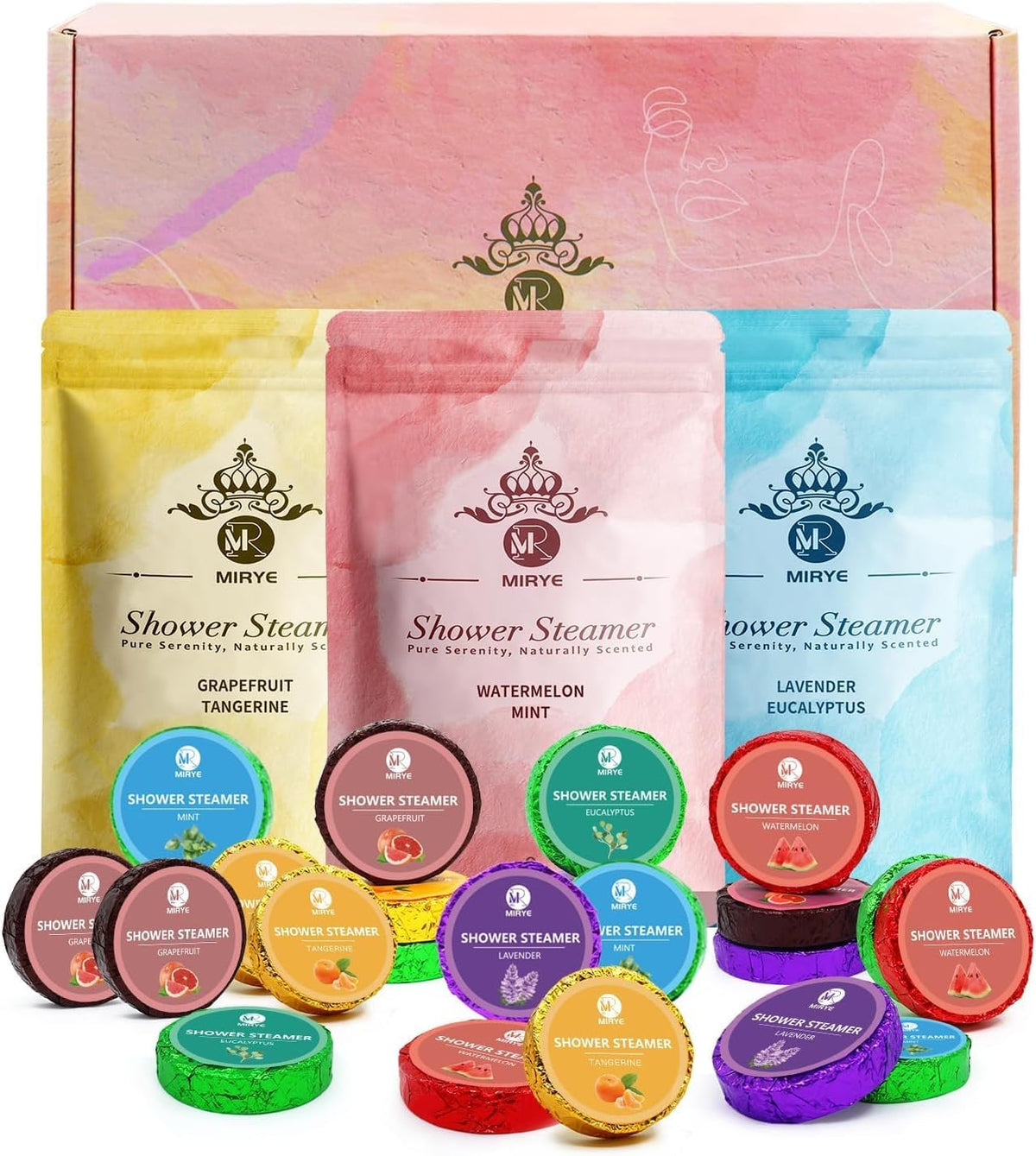 MR MIRYE box front view showing 24-pack and attractive gift packaging benefit quick gifting