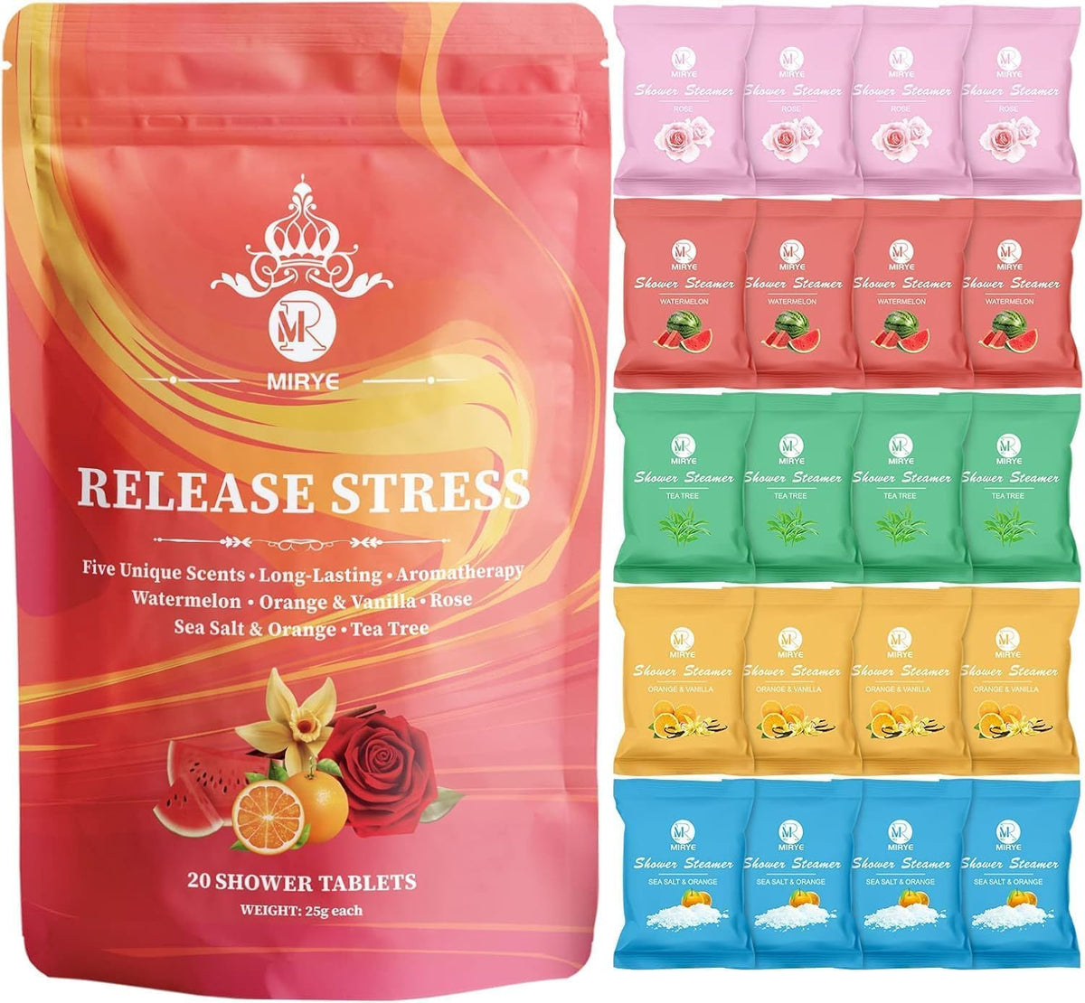 MR MIRYE front packaging showing 20-pack and five scent icons for gifting