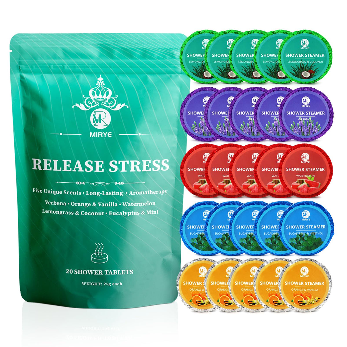 MR MIRYE pack front box showing 20 steamers and scent variety for convenient gifting