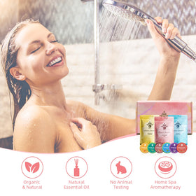 MR MIRYE steamer placed on a shower shelf demonstrating safe placement and steady diffusion