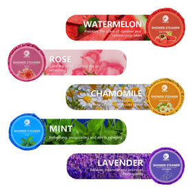 MR MIRYE tablets on shower floor releasing steam for calming benefit