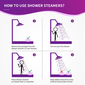 MR MIRYE tablets dissolving in shower demonstrating aromatherapy in use