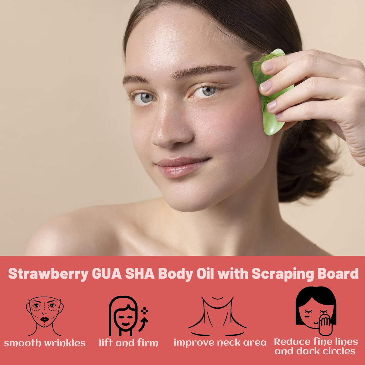 MR.A Gua Sha tool detail for facial massage and reduced puffiness