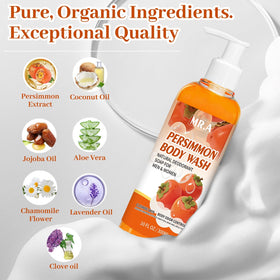 MR.A pump and label close-up highlighting natural ingredients