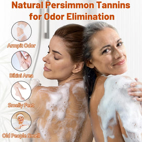 MR.A persimmon extract and tea tree close-up showing key actives