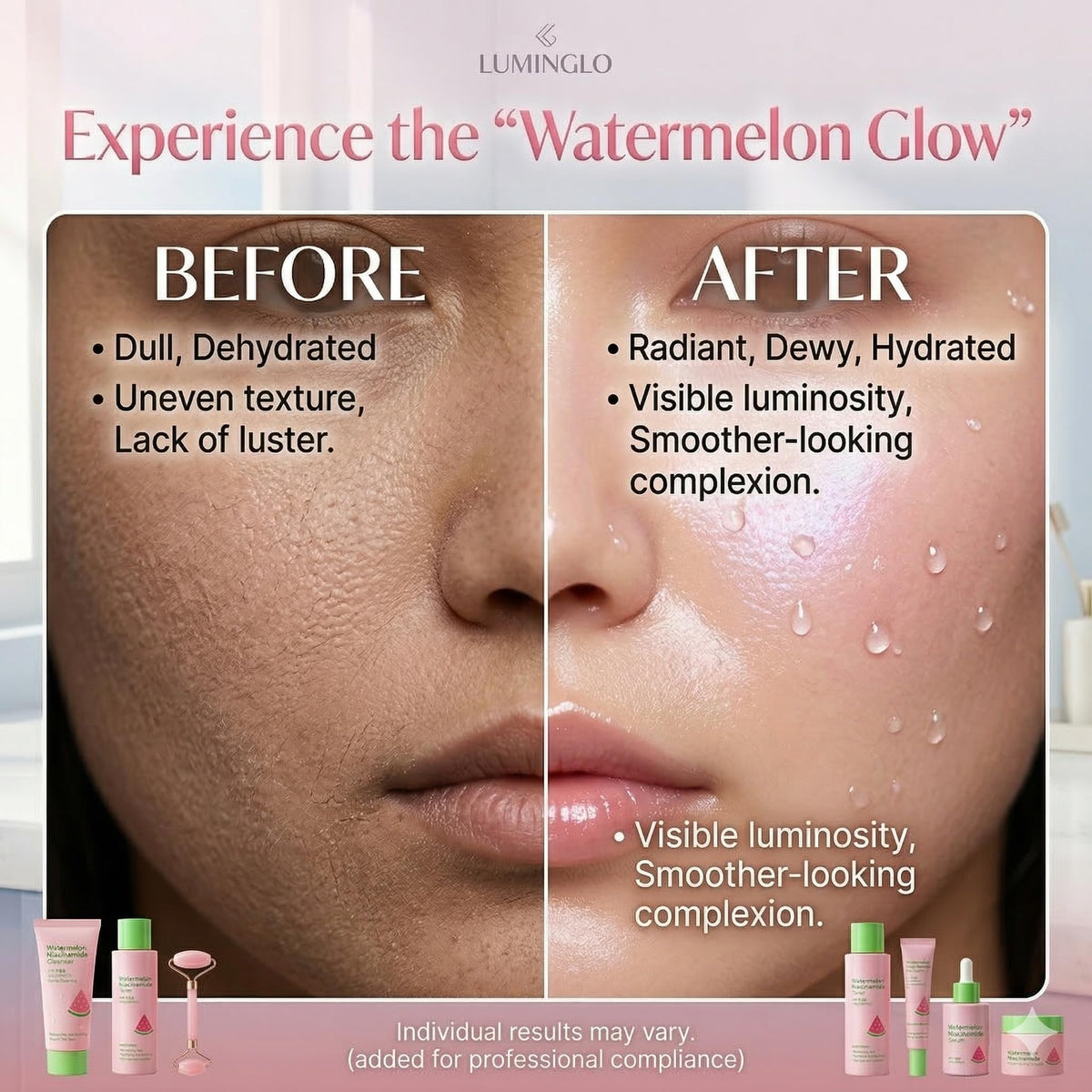 MrCuvaryas serum and cream open bottles displaying lightweight absorbent texture