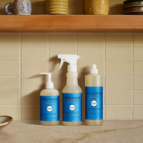 Three Mrs. MEYER'S bottles grouped to show the convenient 3-pack