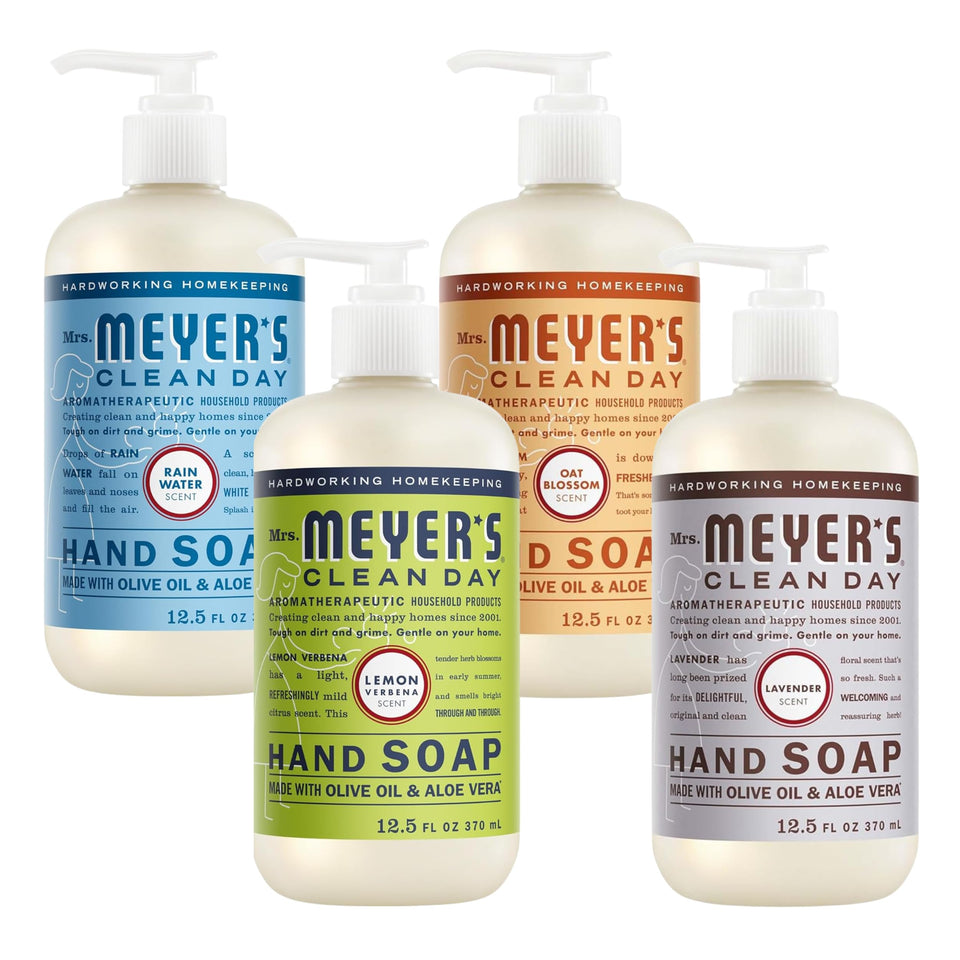 Mrs. MEYER'S bundle front packaging shown on counter for seasonal gifting benefit