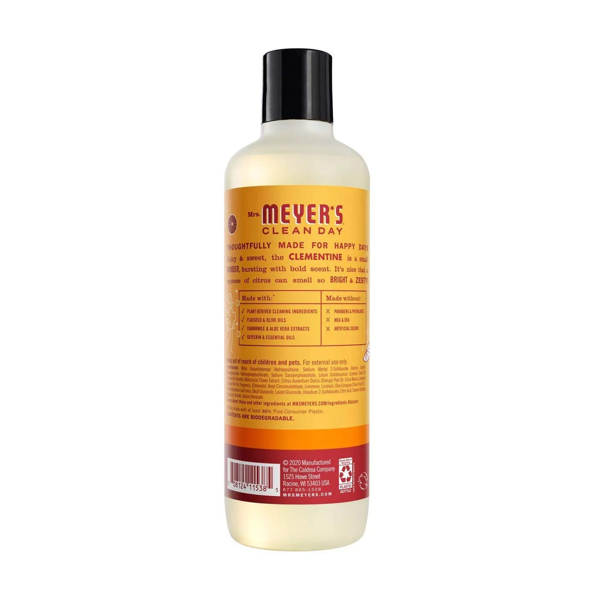 Mrs. Meyer's pump dispensing foam into hand, illustrating hydrating lather for smooth skin