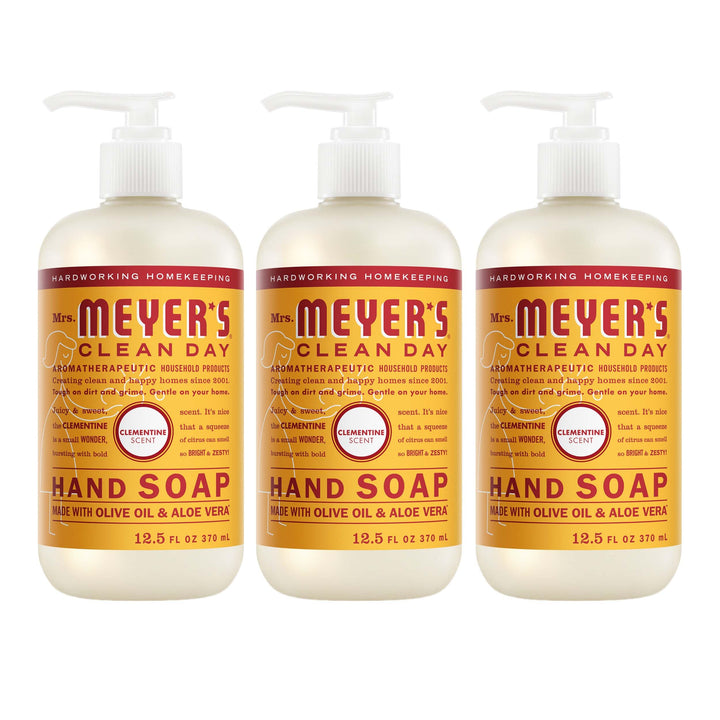 Mrs. Meyer's bottle front packaging showing clementine scent and benefits