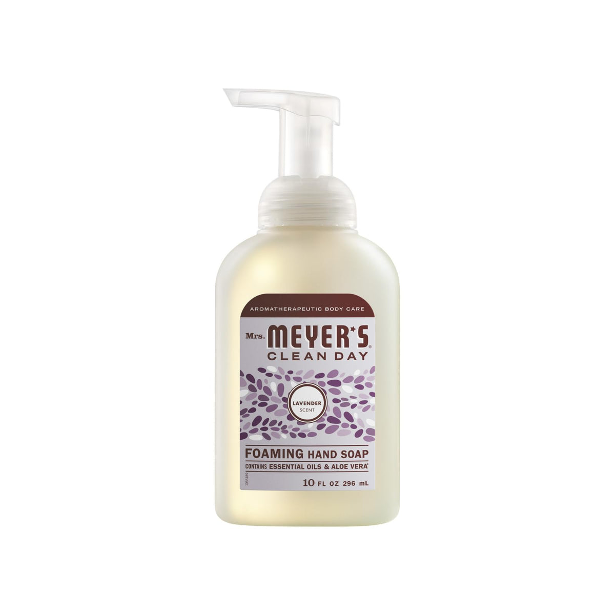 Mrs. Meyer's foam in hand texture shot demonstrating quick lather and gentle cleansing